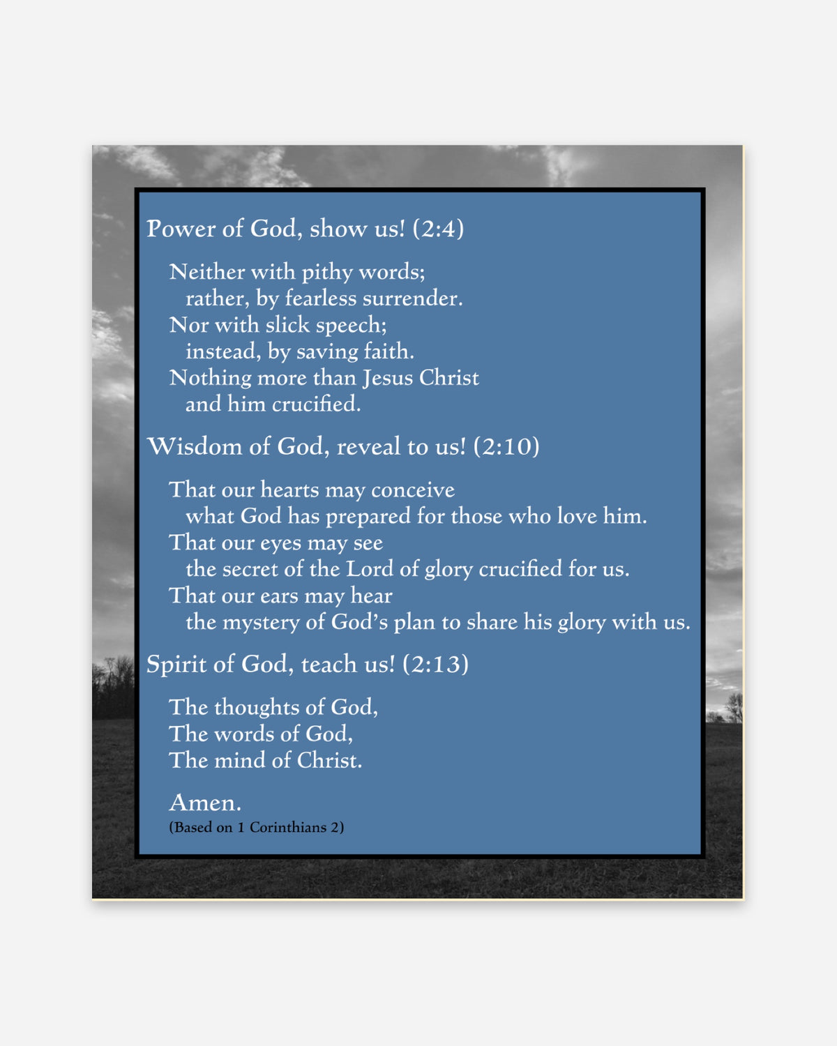 Back of the prayer card: Prayer to the Holy Spirit before reading Sacred Scripture